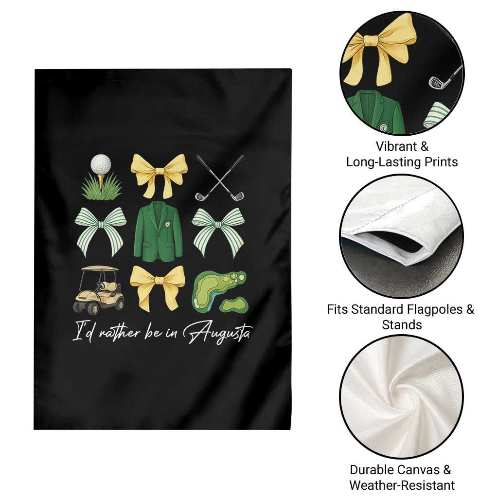 Funny Id Rather Be In Augusta Coquette Golfer Garden Flag Georgia Golf Traditions Golfing Fan Aesthetic TS02 Print Your Wear