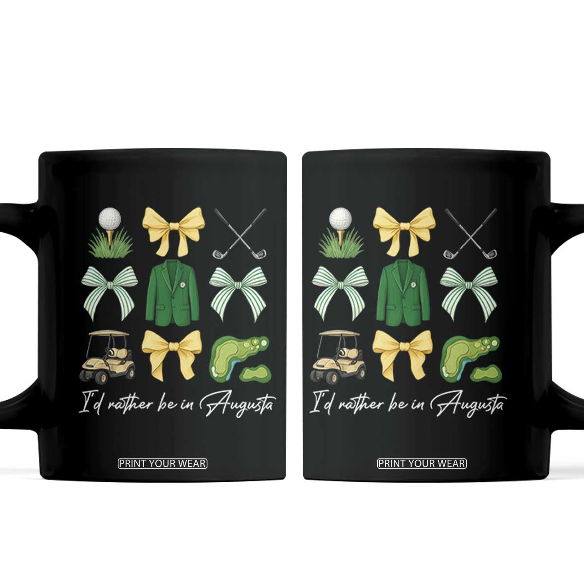 Funny Id Rather Be In Augusta Coquette Golfer Coffee Mug Georgia Golf Traditions Golfing Fan Aesthetic TS02 Black Print Your Wear