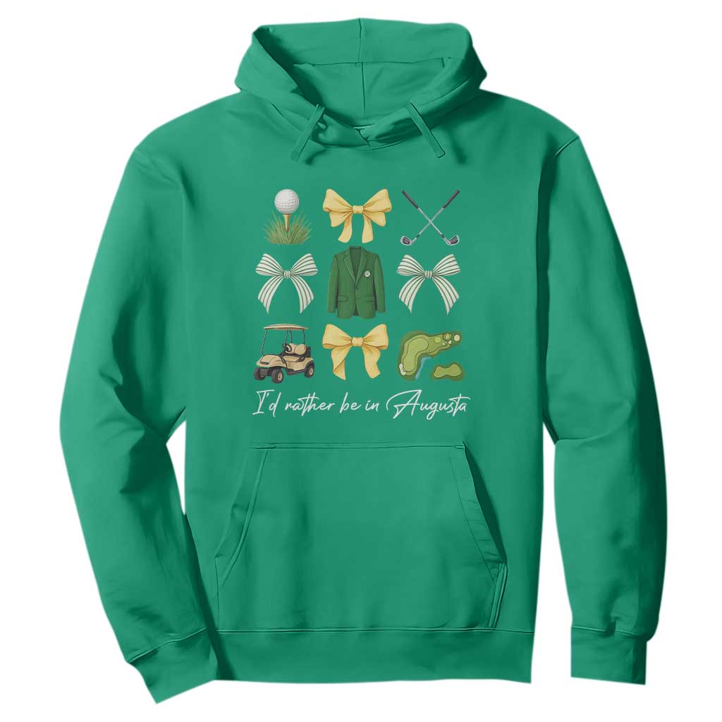 Funny Id Rather Be In Augusta Coquette Golfer Hoodie Georgia Golf Traditions Golfing Fan Aesthetic TS02 Irish Green Print Your Wear