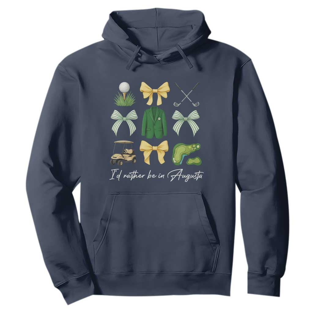 Funny Id Rather Be In Augusta Coquette Golfer Hoodie Georgia Golf Traditions Golfing Fan Aesthetic TS02 Navy Print Your Wear
