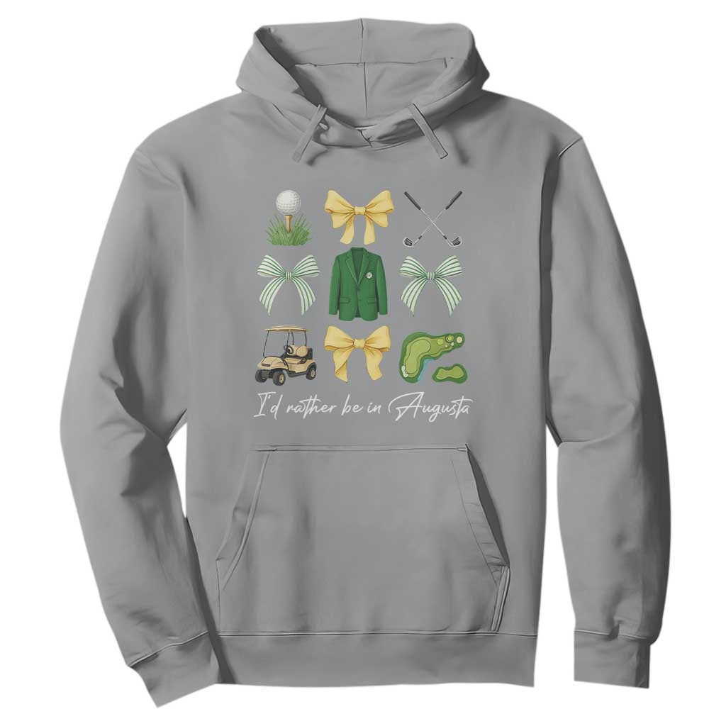Funny Id Rather Be In Augusta Coquette Golfer Hoodie Georgia Golf Traditions Golfing Fan Aesthetic TS02 Sport Gray Print Your Wear