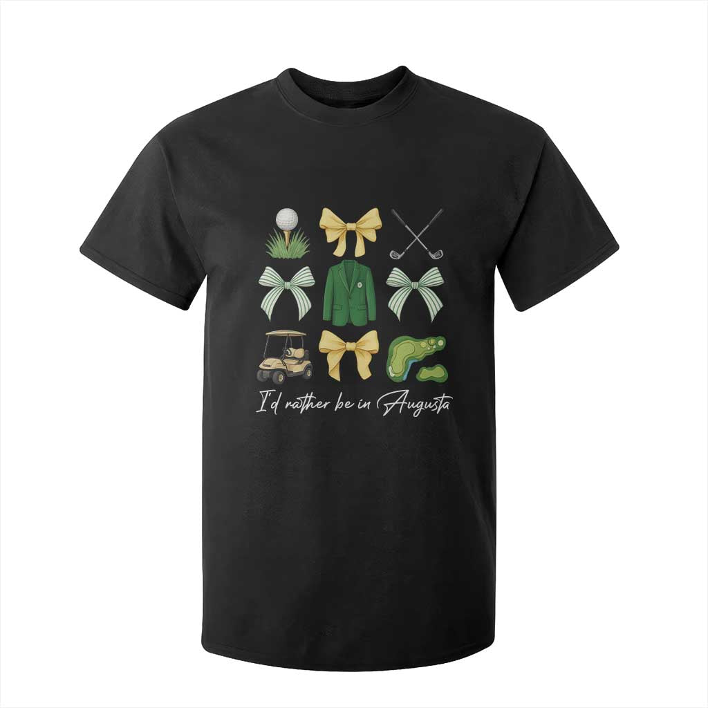Funny Id Rather Be In Augusta Coquette Golfer T Shirt For Kid Georgia Golf Traditions Golfing Fan Aesthetic TS02 Black Print Your Wear