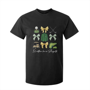 Funny Id Rather Be In Augusta Coquette Golfer T Shirt For Kid Georgia Golf Traditions Golfing Fan Aesthetic TS02 Black Print Your Wear