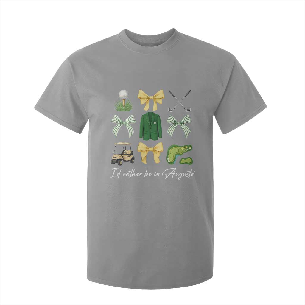 Funny Id Rather Be In Augusta Coquette Golfer T Shirt For Kid Georgia Golf Traditions Golfing Fan Aesthetic TS02 Sport Gray Print Your Wear