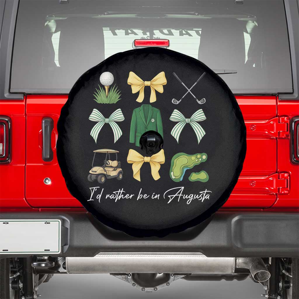 Funny Id Rather Be In Augusta Coquette Golfer Spare Tire Cover Georgia Golf Traditions Golfing Fan Aesthetic TS02 Black Print Your Wear