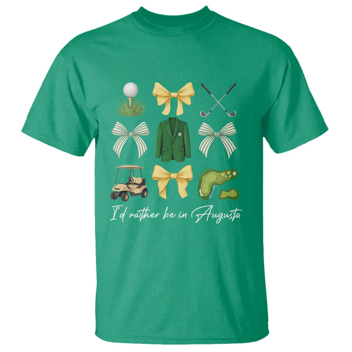 Funny Id Rather Be In Augusta Coquette Golfer T Shirt Georgia Golf Traditions Golfing Fan Aesthetic TS02 Irish Green Print Your Wear