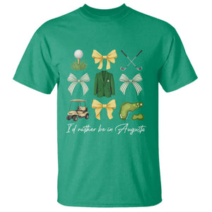 Funny Id Rather Be In Augusta Coquette Golfer T Shirt Georgia Golf Traditions Golfing Fan Aesthetic TS02 Irish Green Print Your Wear