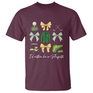 Funny Id Rather Be In Augusta Coquette Golfer T Shirt Georgia Golf Traditions Golfing Fan Aesthetic TS02 Maroon Print Your Wear