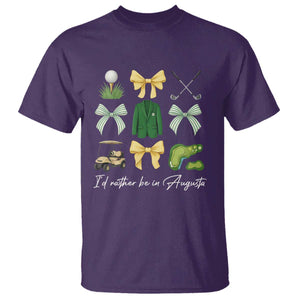 Funny Id Rather Be In Augusta Coquette Golfer T Shirt Georgia Golf Traditions Golfing Fan Aesthetic TS02 Purple Print Your Wear