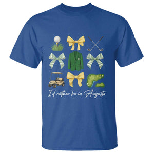 Funny Id Rather Be In Augusta Coquette Golfer T Shirt Georgia Golf Traditions Golfing Fan Aesthetic TS02 Royal Blue Print Your Wear
