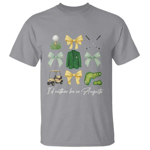 Funny Id Rather Be In Augusta Coquette Golfer T Shirt Georgia Golf Traditions Golfing Fan Aesthetic TS02 Sport Gray Print Your Wear