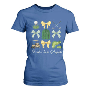 Funny Id Rather Be In Augusta Coquette Golfer T Shirt For Women Georgia Golf Traditions Golfing Fan Aesthetic TS02 Royal Blue Print Your Wear