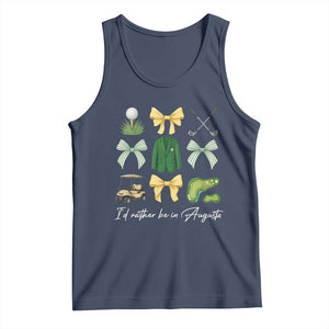 Funny Id Rather Be In Augusta Coquette Golfer Tank Top Georgia Golf Traditions Golfing Fan Aesthetic TS02 Navy Print Your Wear