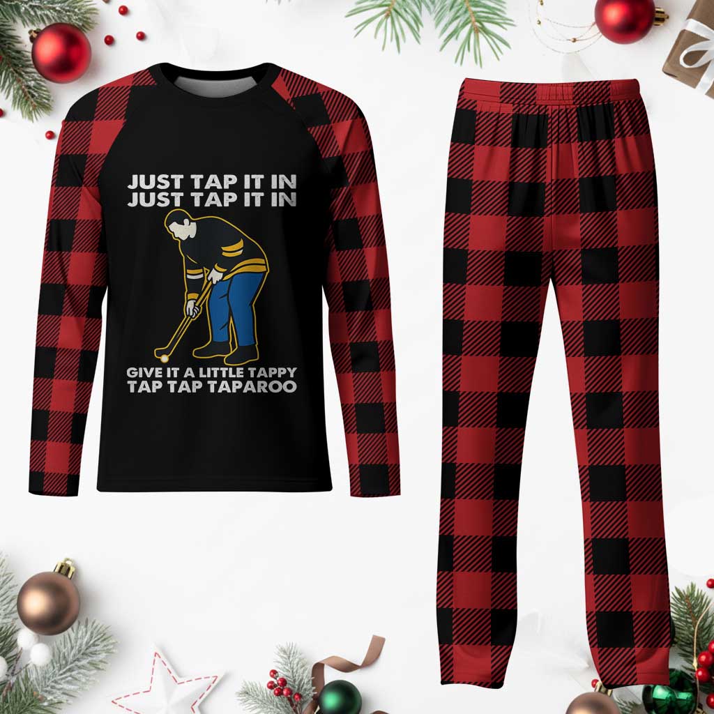 Just Tap It In Funny Golfer Plaid Pajama Set Tappy Tap Taparoo Putting Golfing Humor Retro Golf Lover TS02 Buffalo Plaid Print Your Wear