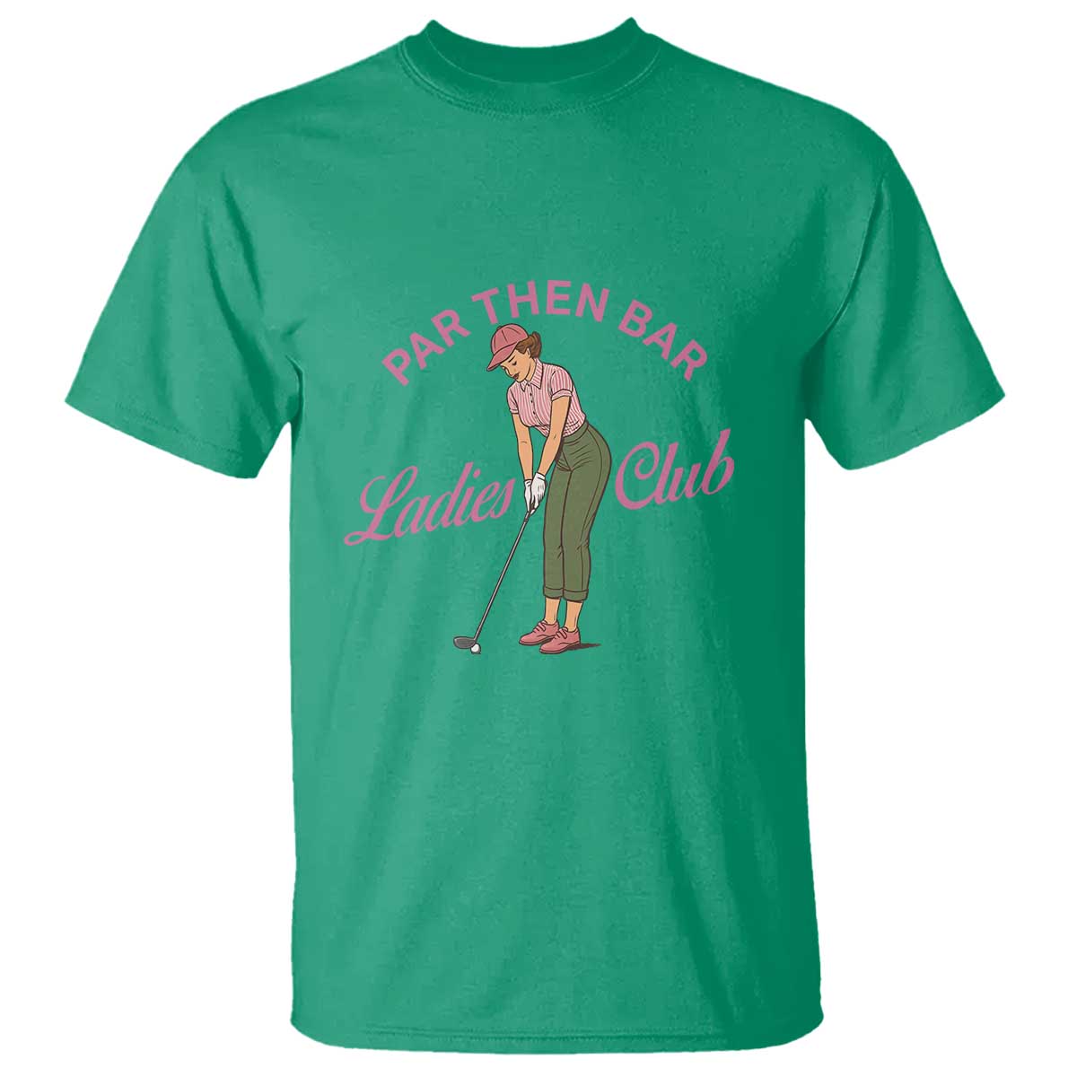 Par Then Bar Ladies Club Vintage T Shirt Retro Womens Golfing 19th Hole Humor Preppy Country TS02 Irish Green Print Your Wear