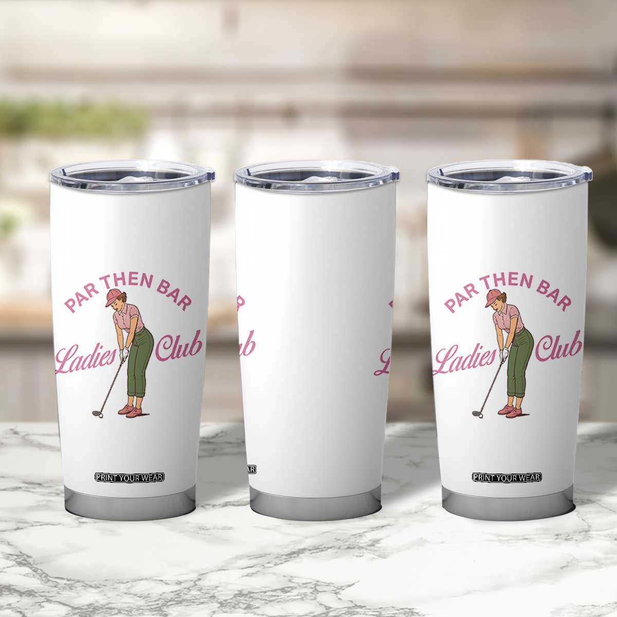 Par Then Bar Ladies Club Vintage Tumbler Cup Retro Womens Golfing 19th Hole Humor Preppy Country TS02 Print Your Wear