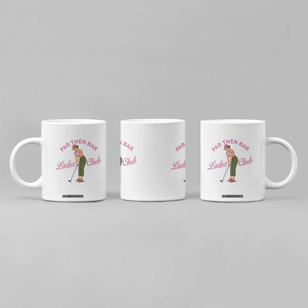 Par Then Bar Ladies Club Vintage Coffee Mug Retro Womens Golfing 19th Hole Humor Preppy Country TS02 Print Your Wear
