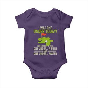 I Was One Under Today Funny Golf Humor Baby Onesie Sarcastic Golfer Joke Gift for Amateur Golfing Enthusiasts n Dads TS02 Purple Print Your Wear