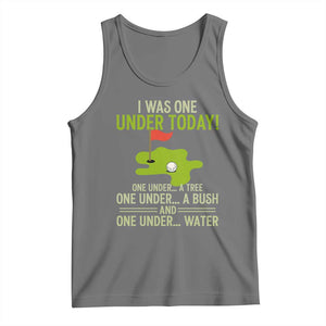 I Was One Under Today Funny Golf Humor Tank Top Sarcastic Golfer Joke Gift for Amateur Golfing Enthusiasts n Dads TS02 Black Heather Print Your Wear