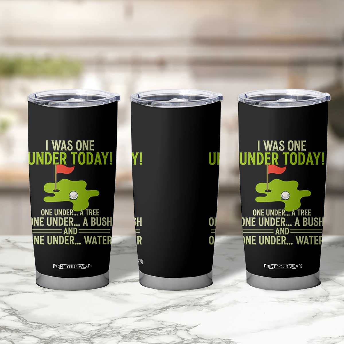 I Was One Under Today Funny Golf Humor Tumbler Cup Sarcastic Golfer Joke Gift for Amateur Golfing Enthusiasts n Dads TS02 Print Your Wear