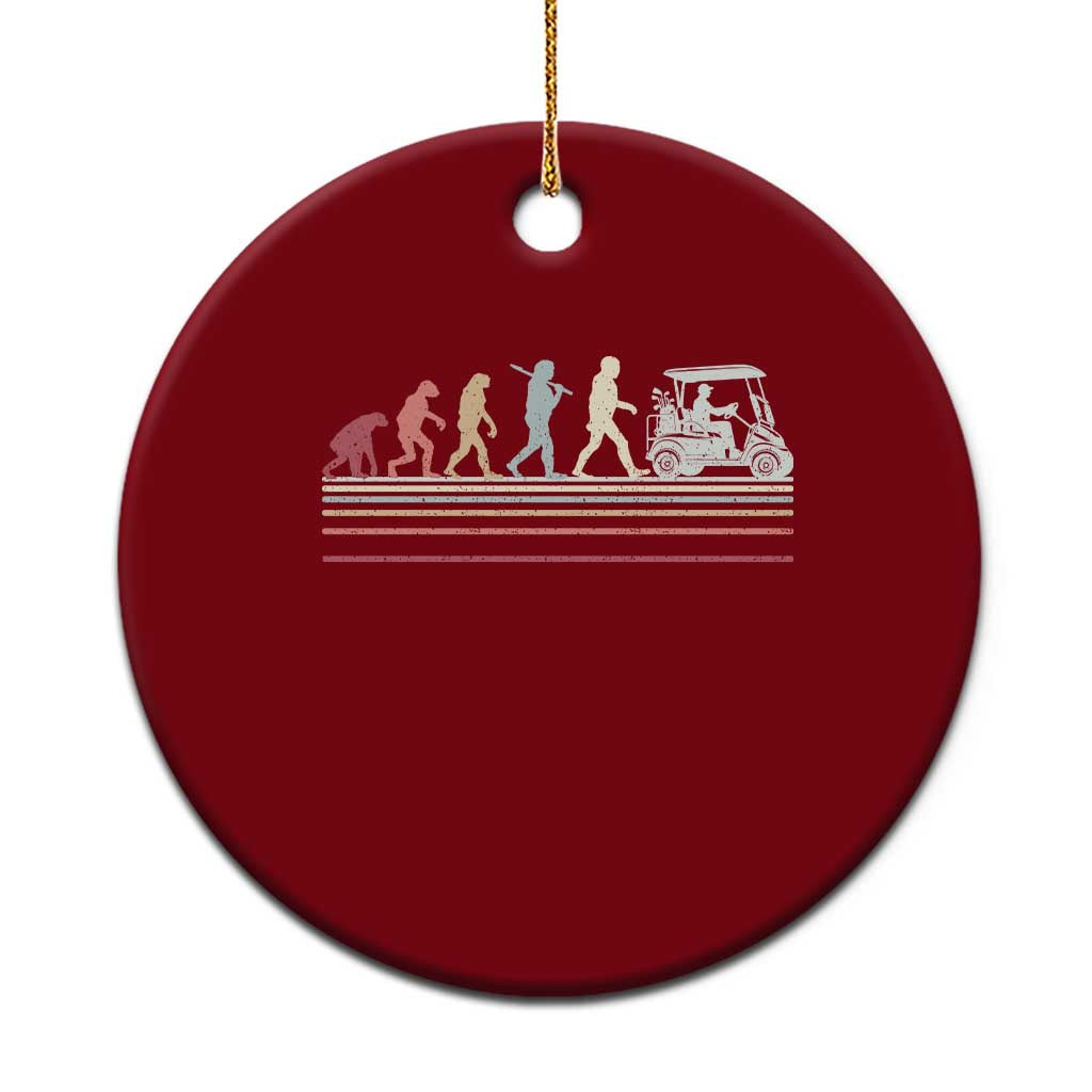 Funny Evolution Of Man To Golf Cart Ceramic Ornament Vintage Retro Golfing Sports History Gift for Golfers Dads TS02 1pc Red Print Your Wear