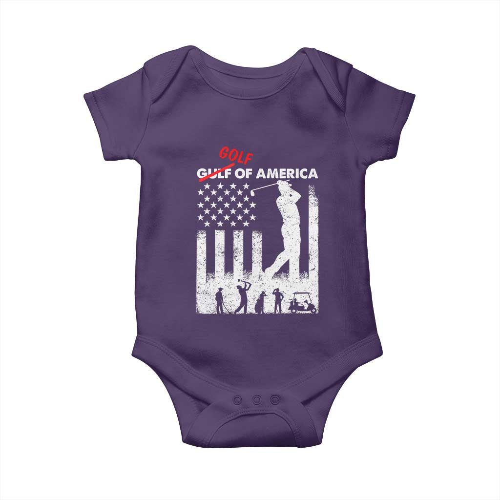 Golf Of America Patriotic USA Flag Baby Onesie Funny Golfing Pun American Sports Gift for Patriotic Golfers n Dads TS02 Purple Print Your Wear