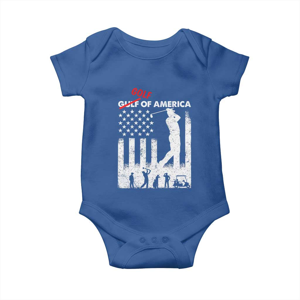 Golf Of America Patriotic USA Flag Baby Onesie Funny Golfing Pun American Sports Gift for Patriotic Golfers n Dads TS02 Royal Blue Print Your Wear