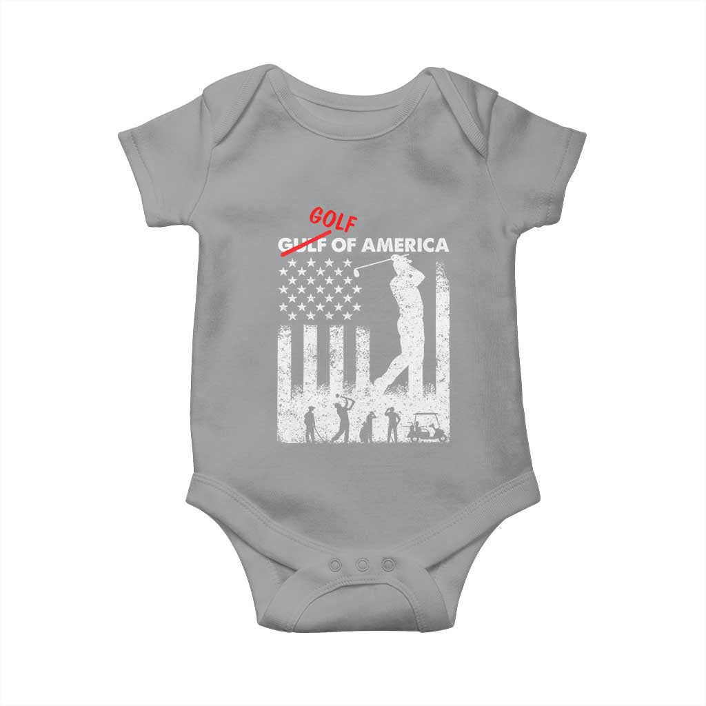 Golf Of America Patriotic USA Flag Baby Onesie Funny Golfing Pun American Sports Gift for Patriotic Golfers n Dads TS02 Sport Gray Print Your Wear