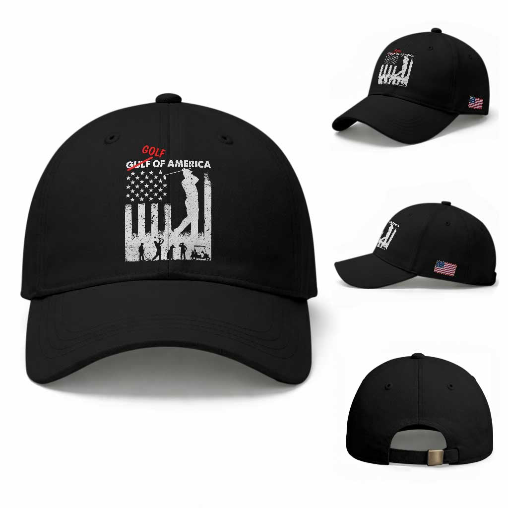 Golf Of America Patriotic USA Flag Baseball Cap Funny Golfing Pun American Sports Gift for Patriotic Golfers n Dads TS02 Baseball Cap Universal Fit Black Print Your Wear