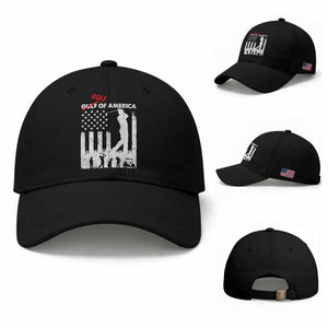 Golf Of America Patriotic USA Flag Baseball Cap Funny Golfing Pun American Sports Gift for Patriotic Golfers n Dads TS02 Baseball Cap Universal Fit Black Print Your Wear