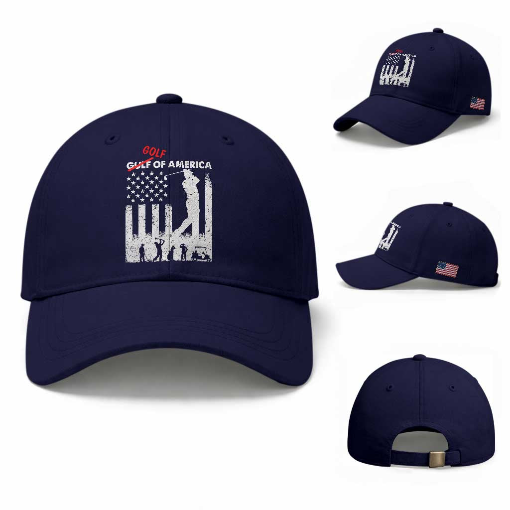 Golf Of America Patriotic USA Flag Baseball Cap Funny Golfing Pun American Sports Gift for Patriotic Golfers n Dads TS02 Baseball Cap Universal Fit Dark Blue Print Your Wear