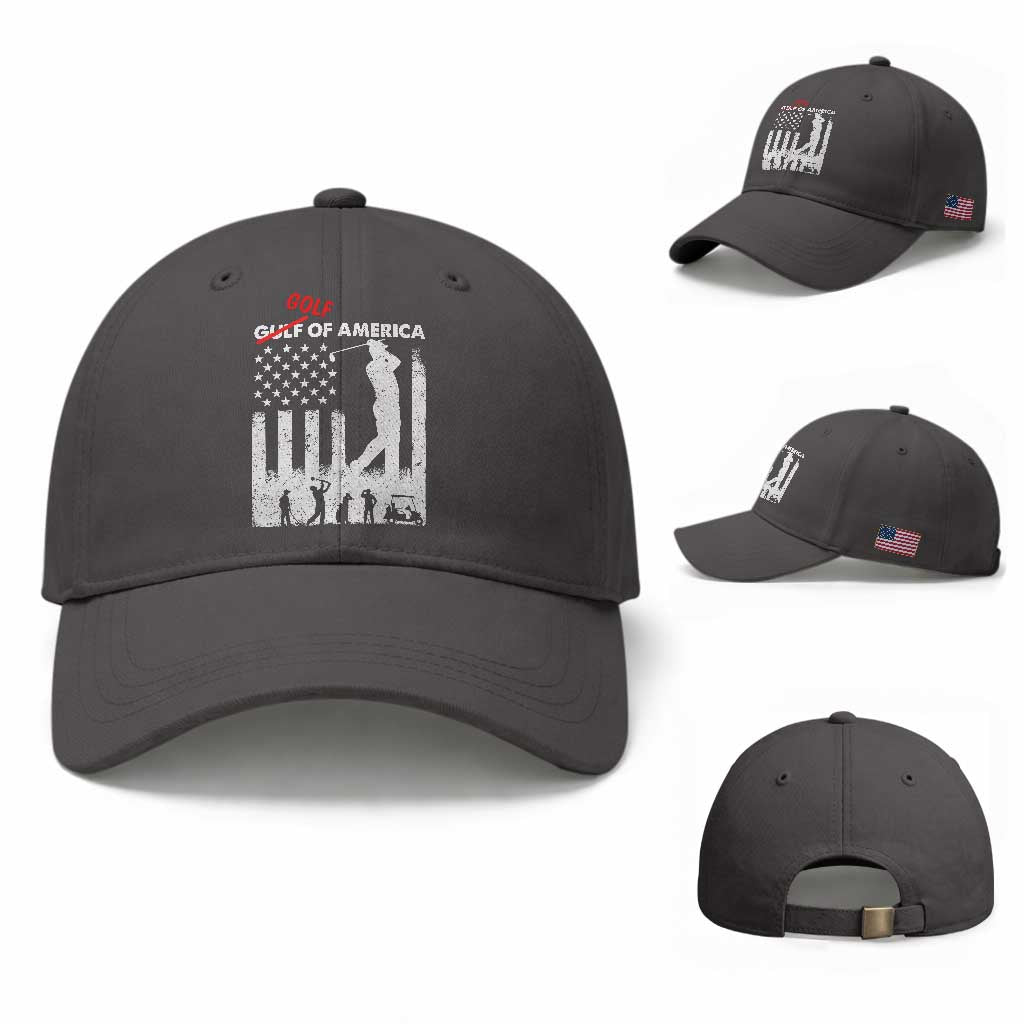 Golf Of America Patriotic USA Flag Baseball Cap Funny Golfing Pun American Sports Gift for Patriotic Golfers n Dads TS02 Baseball Cap Universal Fit Dark Gray Print Your Wear