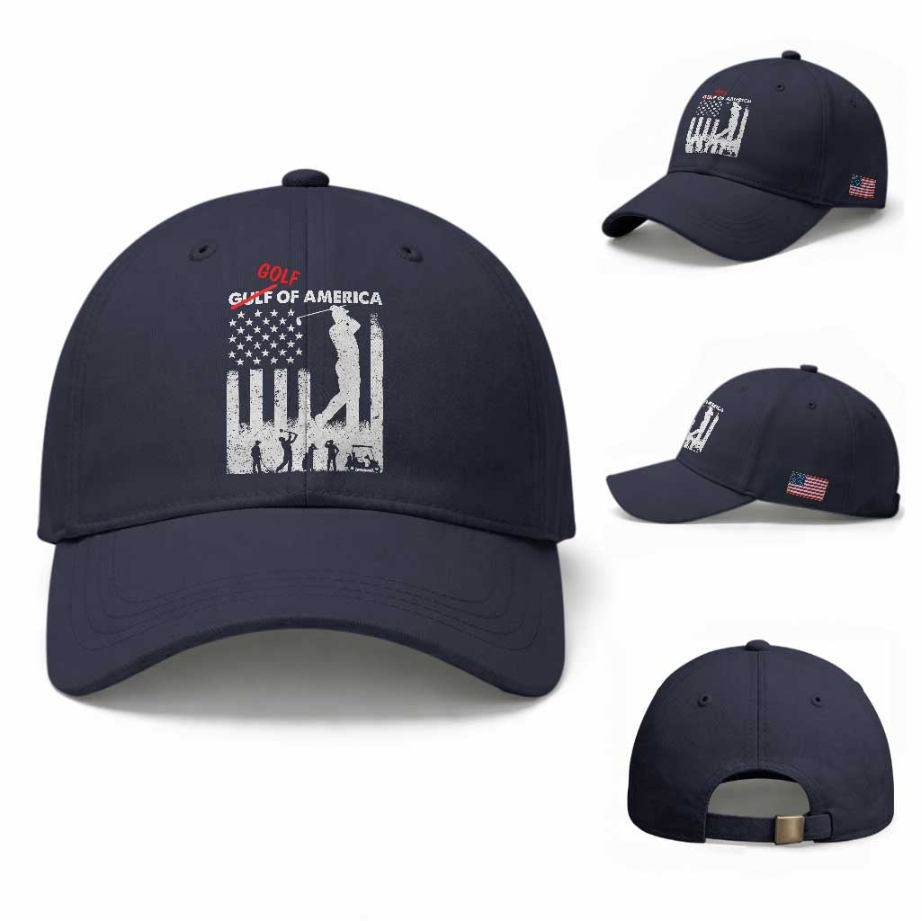 Golf Of America Patriotic USA Flag Baseball Cap Funny Golfing Pun American Sports Gift for Patriotic Golfers n Dads TS02 Baseball Cap Universal Fit Navy Print Your Wear