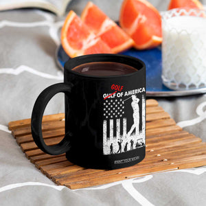Golf Of America Patriotic USA Flag Coffee Mug Funny Golfing Pun American Sports Gift for Patriotic Golfers n Dads TS02 Print Your Wear