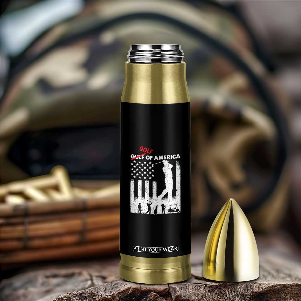 Golf Of America Patriotic USA Flag Bullet Tumbler Funny Golfing Pun American Sports Gift for Patriotic Golfers n Dads TS02 Print Your Wear