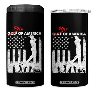 Golf Of America Patriotic USA Flag 4 in 1 Can Cooler Tumbler Funny Golfing Pun American Sports Gift for Patriotic Golfers n Dads TS02 One Size: 16 oz Black Print Your Wear