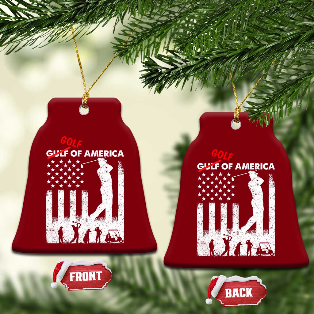 Golf Of America Patriotic USA Flag Ceramic Ornament Funny Golfing Pun American Sports Gift for Patriotic Golfers n Dads TS02 Print Your Wear