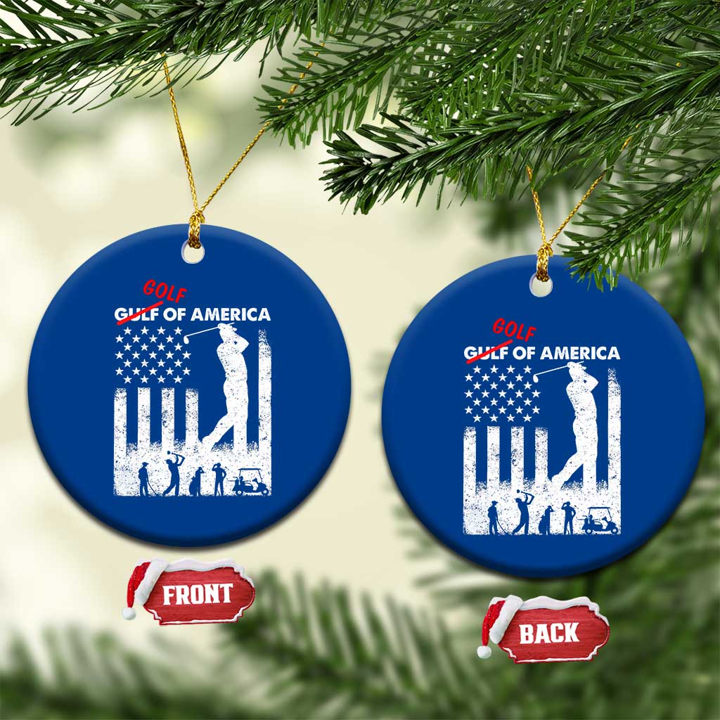 Golf Of America Patriotic USA Flag Ceramic Ornament Funny Golfing Pun American Sports Gift for Patriotic Golfers n Dads TS02 1pc Blue Print Your Wear