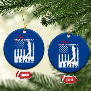 Golf Of America Patriotic USA Flag Ceramic Ornament Funny Golfing Pun American Sports Gift for Patriotic Golfers n Dads TS02 1pc Blue Print Your Wear