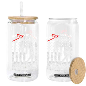 Golf Of America Patriotic USA Flag Glass Can Funny Golfing Pun American Sports Gift for Patriotic Golfers n Dads TS02 Print Your Wear