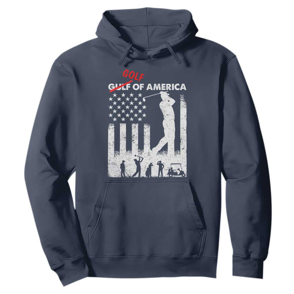Golf Of America Patriotic USA Flag Hoodie Funny Golfing Pun American Sports Gift for Patriotic Golfers n Dads TS02 Navy Print Your Wear