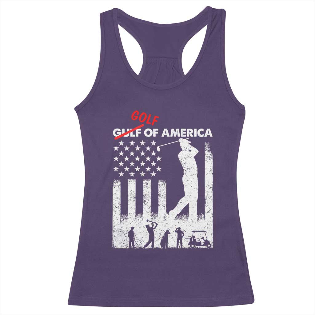Golf Of America Patriotic USA Flag Racerback Tank Top Funny Golfing Pun American Sports Gift for Patriotic Golfers n Dads TS02 Purple Print Your Wear
