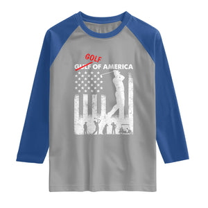 Golf Of America Patriotic USA Flag Raglan Shirt Funny Golfing Pun American Sports Gift for Patriotic Golfers n Dads TS02 Sport Gray Royal Print Your Wear