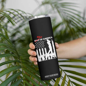 Golf Of America Patriotic USA Flag Skinny Tumbler Funny Golfing Pun American Sports Gift for Patriotic Golfers n Dads TS02 Print Your Wear