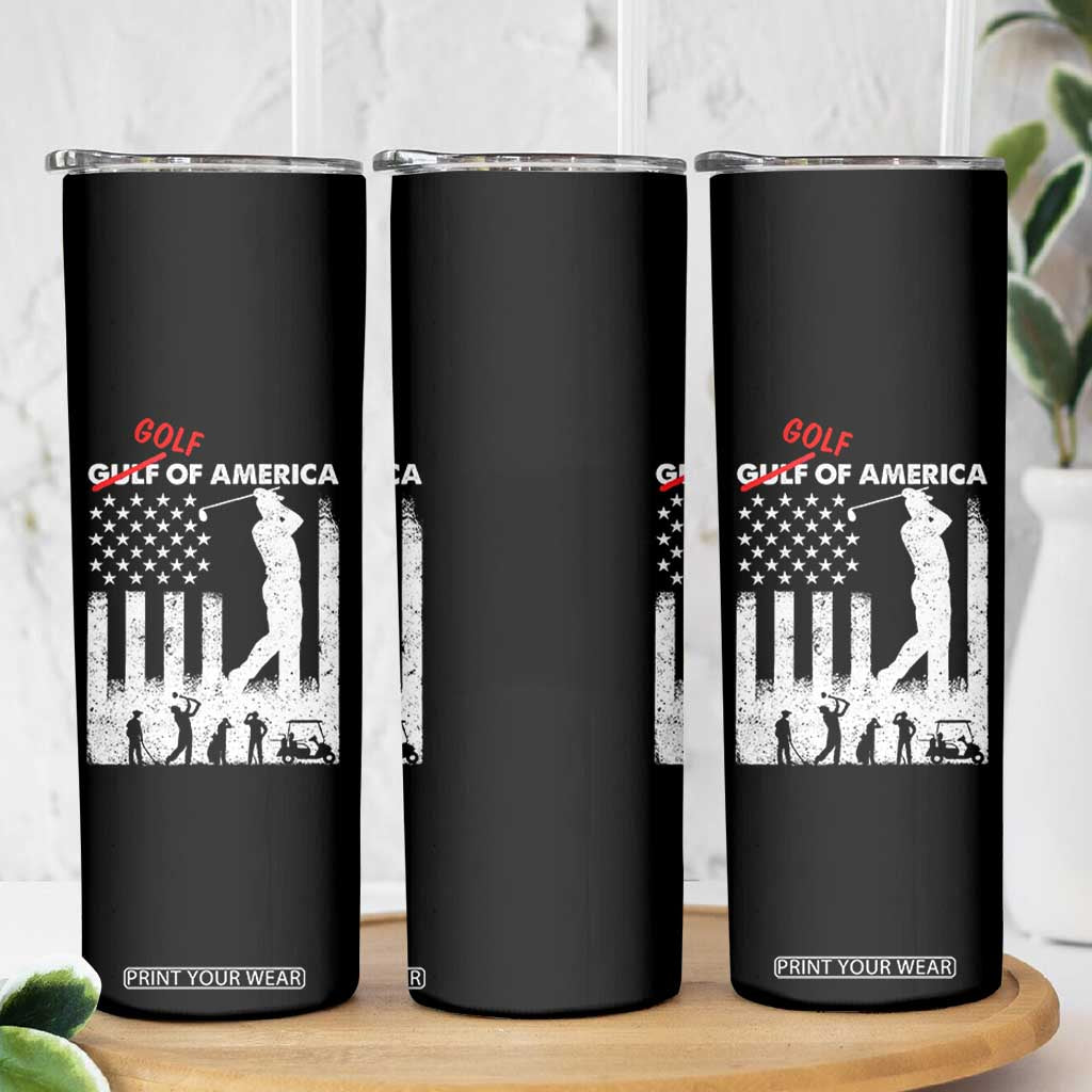 Golf Of America Patriotic USA Flag Skinny Tumbler Funny Golfing Pun American Sports Gift for Patriotic Golfers n Dads TS02 Print Your Wear