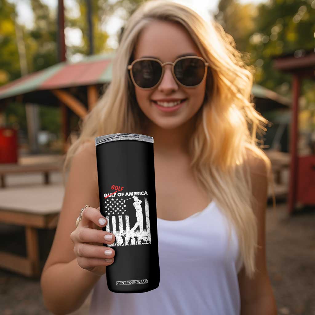 Golf Of America Patriotic USA Flag Skinny Tumbler Funny Golfing Pun American Sports Gift for Patriotic Golfers n Dads TS02 Print Your Wear