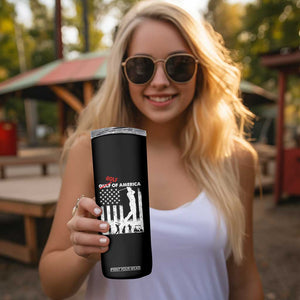 Golf Of America Patriotic USA Flag Skinny Tumbler Funny Golfing Pun American Sports Gift for Patriotic Golfers n Dads TS02 Print Your Wear