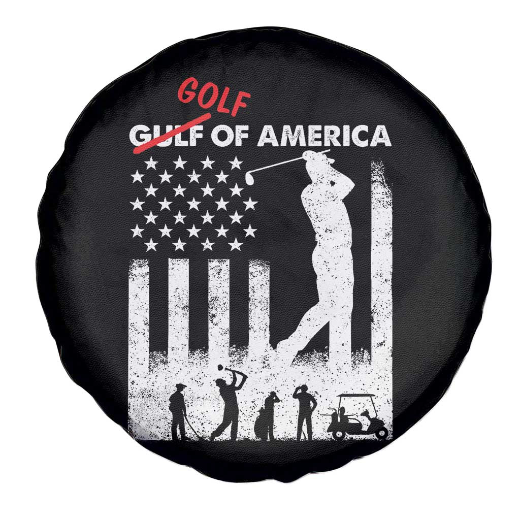 Golf Of America Patriotic USA Flag Spare Tire Cover Funny Golfing Pun American Sports Gift for Patriotic Golfers n Dads TS02 Print Your Wear