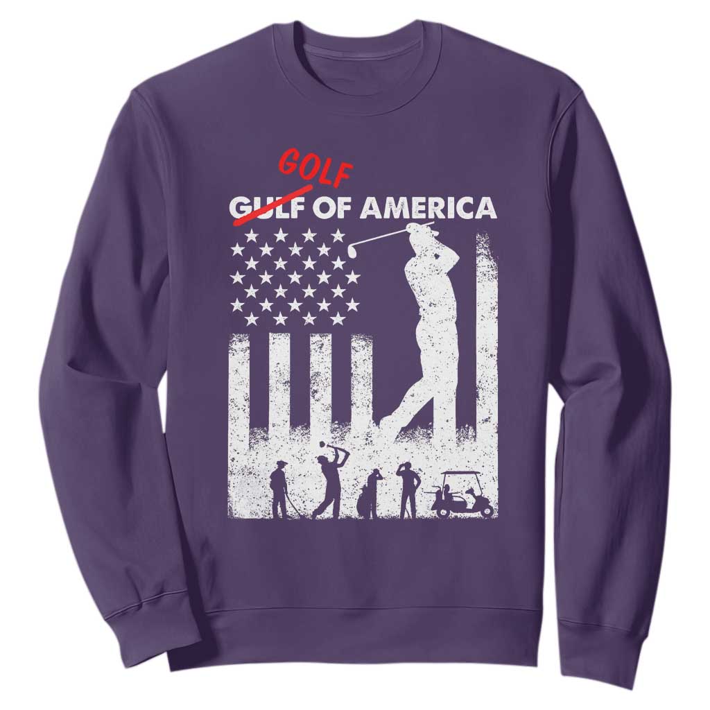 Golf Of America Patriotic USA Flag Sweatshirt Funny Golfing Pun American Sports Gift for Patriotic Golfers n Dads TS02 Purple Print Your Wear
