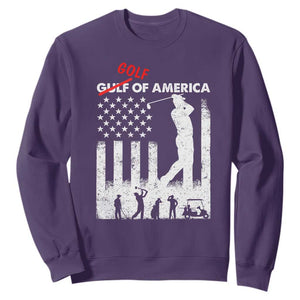 Golf Of America Patriotic USA Flag Sweatshirt Funny Golfing Pun American Sports Gift for Patriotic Golfers n Dads TS02 Purple Print Your Wear